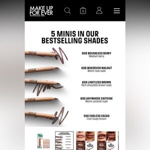 Makeup Forever Lip Liners - Artist color pencil stellar set